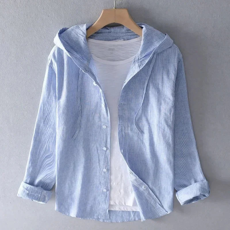 Aevar | Chemise légère estivale à capuche pour hommes