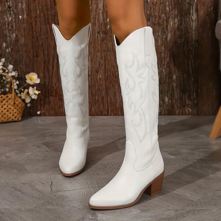 Aarara | Bottes Cowboy Occidentales Embroisées pour Femmes