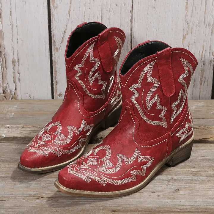 Maosiaxa | Bottines Western Embroidered Élégantes pour Femme