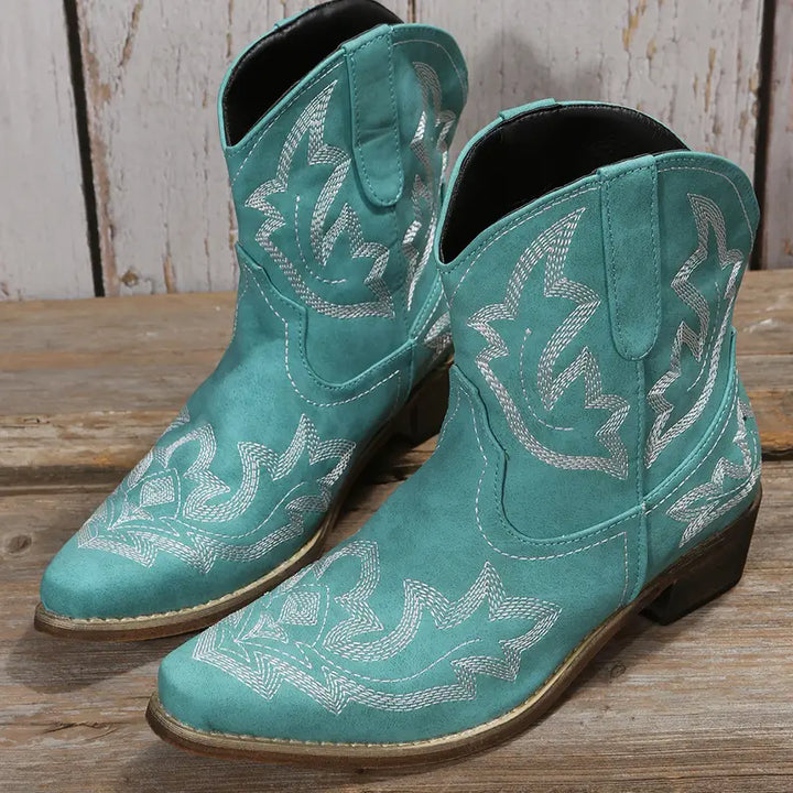 Maosiaxa | Bottines Western Embroidered Élégantes pour Femme