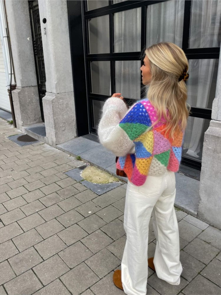 Moaynema | Cardigan en patchwork coloré