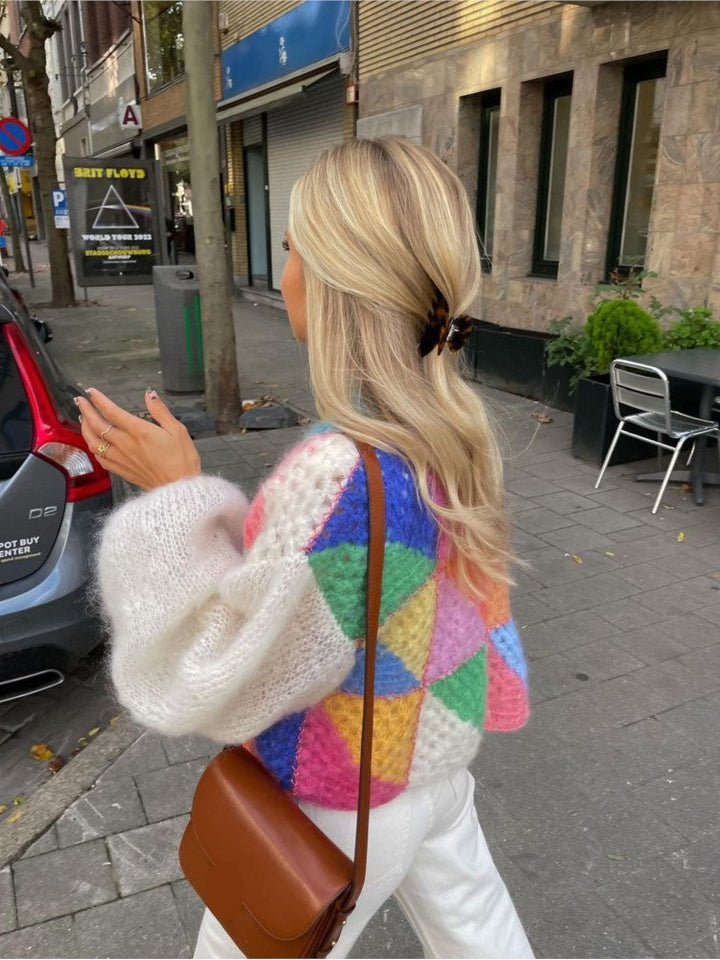 Moaynema | Cardigan en patchwork coloré
