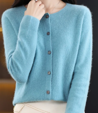 Siorae | Cardigan Col Rond Décontracté pour Femmes