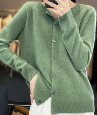 Siorae | Cardigan Col Rond Décontracté pour Femmes