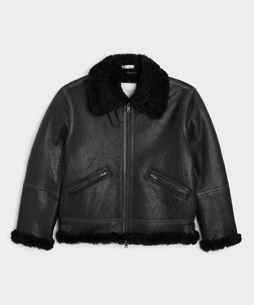 Vianas | Veste aviator en cuir noir pour homme