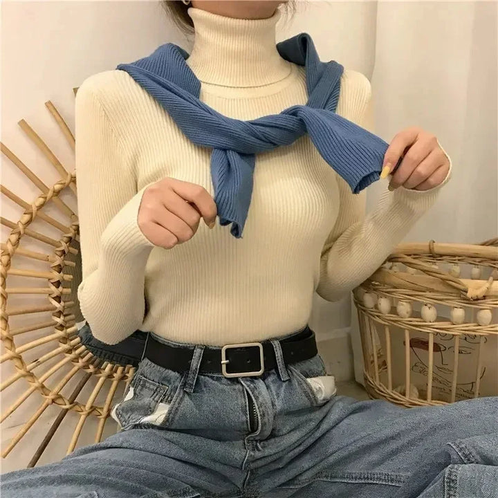 Maosiara | Élégant Pull à Col Roulé pour Femmes