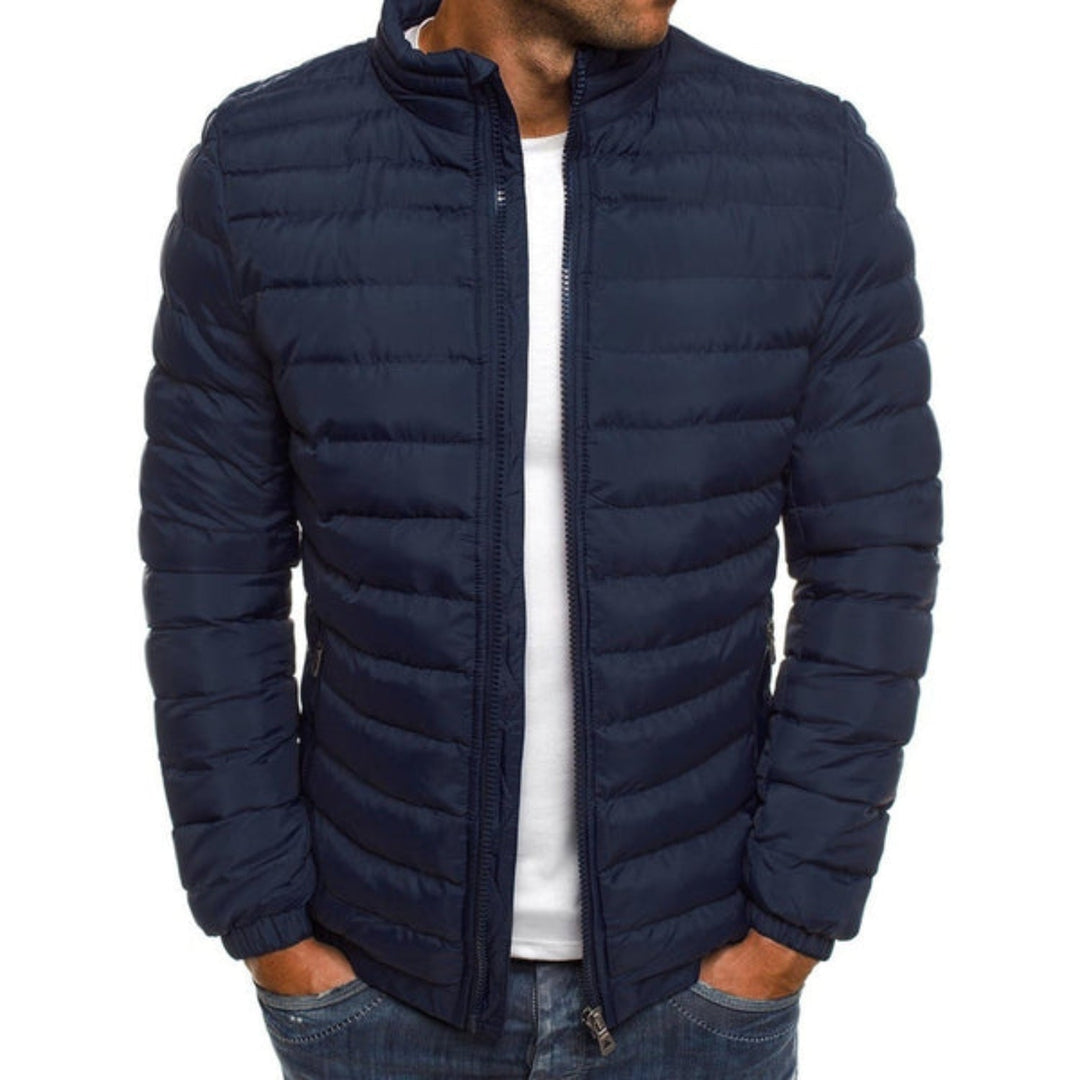 Doudoune légère pour homme en bleu marine, veste matelassée élégante