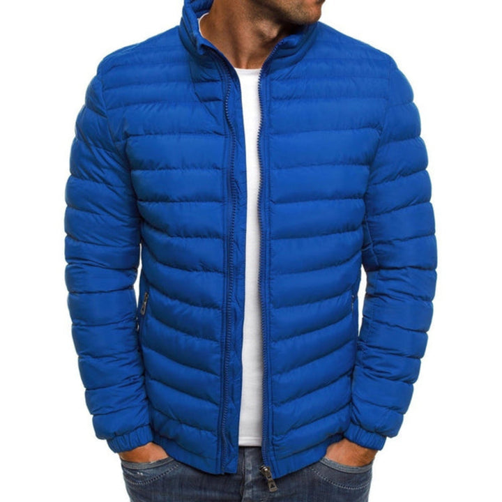 Doudoune légère pour homme en bleu, veste matelassée idéale pour la mi-saison