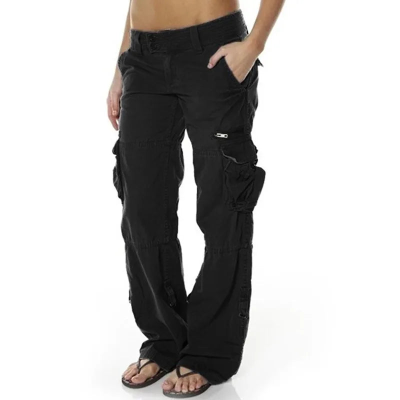 Soaynesa | Pantalon cargo taille basse pour femmes