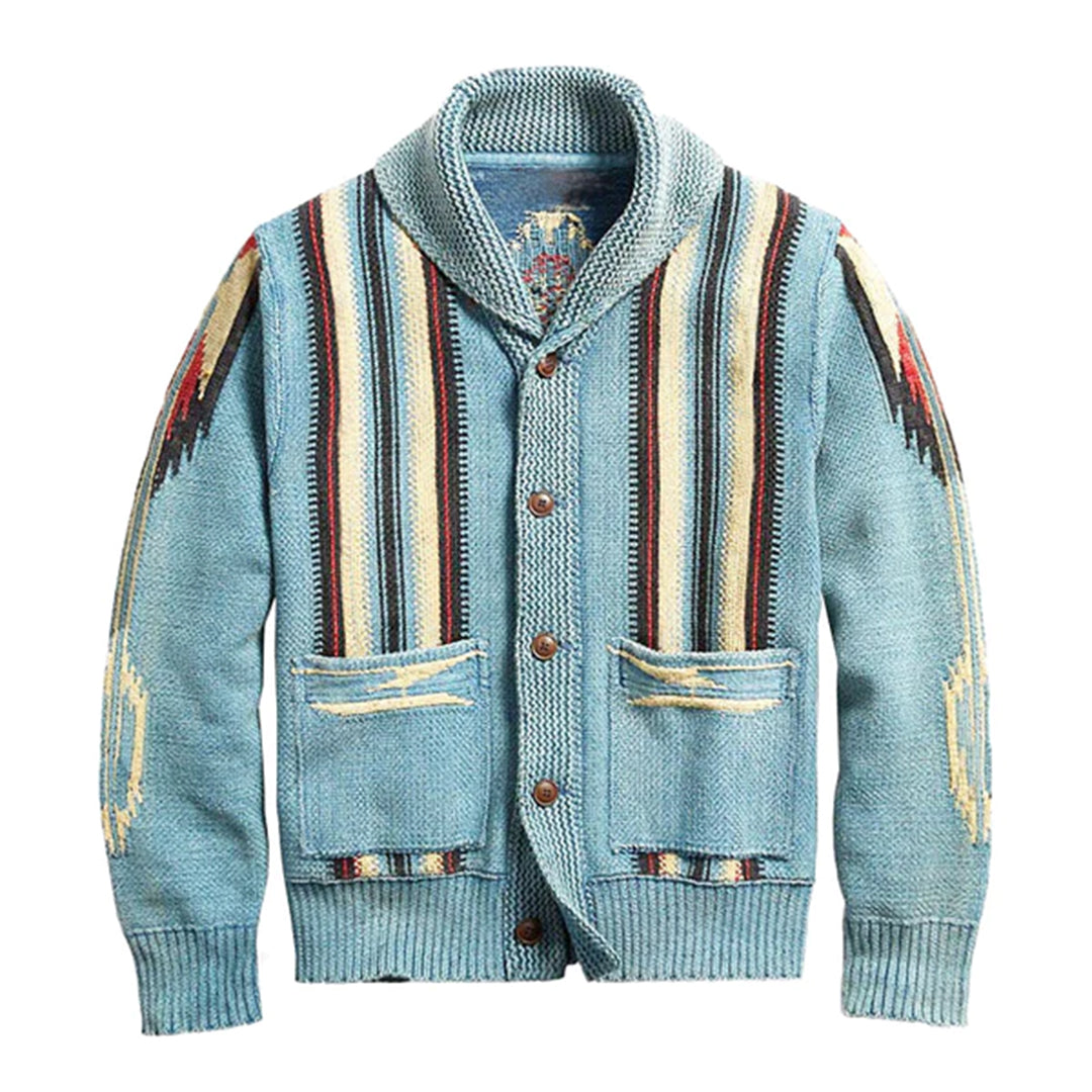 Aaras | Veste en tricot jacquard style vintage pour hommes