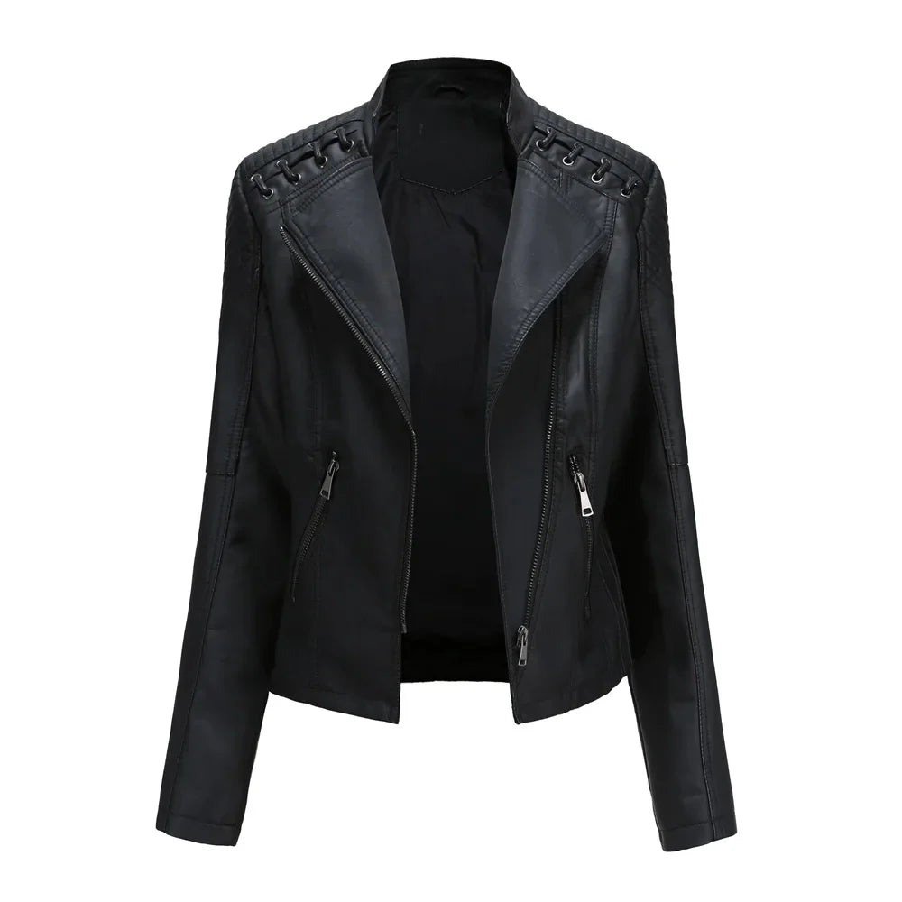 Aosiala | Veste cuir élégante pour femmes