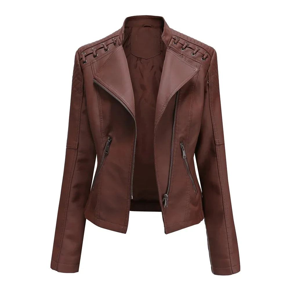 Aosiala | Veste cuir élégante pour femmes