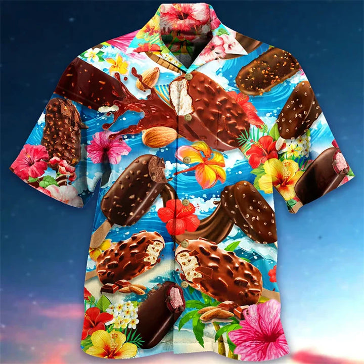 Mooraes | Chemise Fantaisie Été Oversize pour Hommes