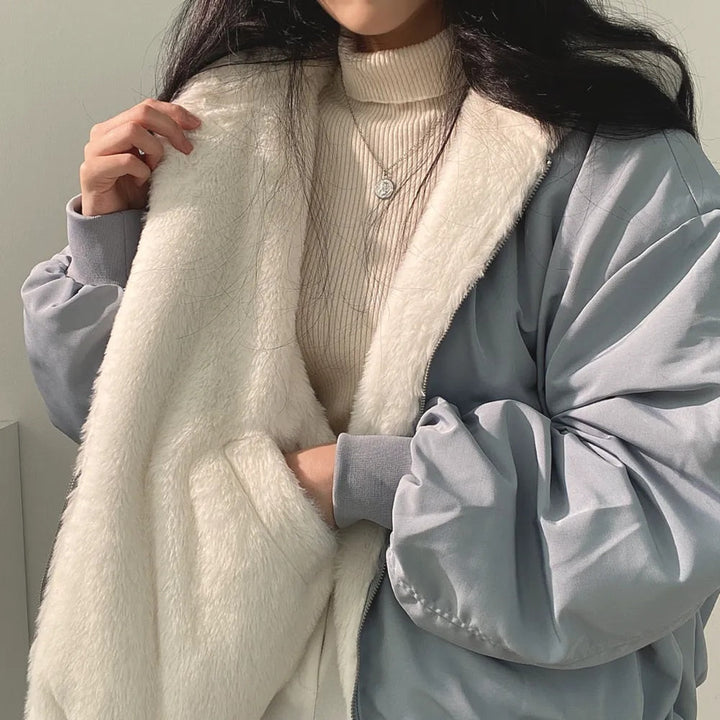 Nievaxa | Manteau en coton simple et décontracté pour femme