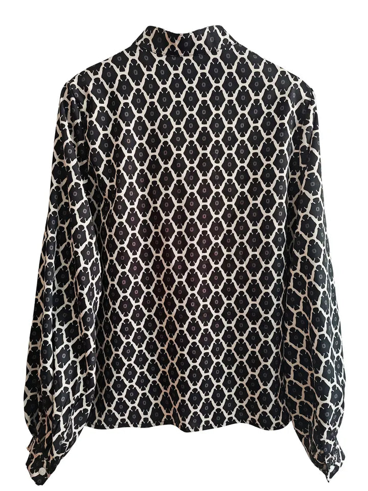 Ralinexa | Élégante blouse imprimée manches longues pour femmes