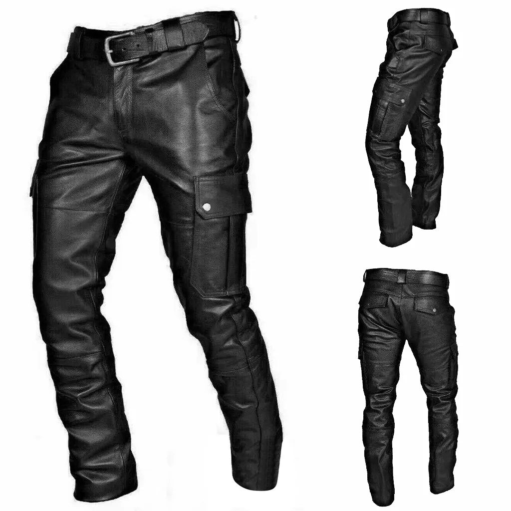 Riunal | Pantalons en cuir pour hommes