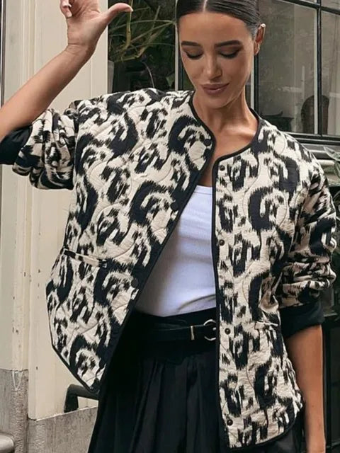 Sooraena | Manteau vintage avec veste à fleurs