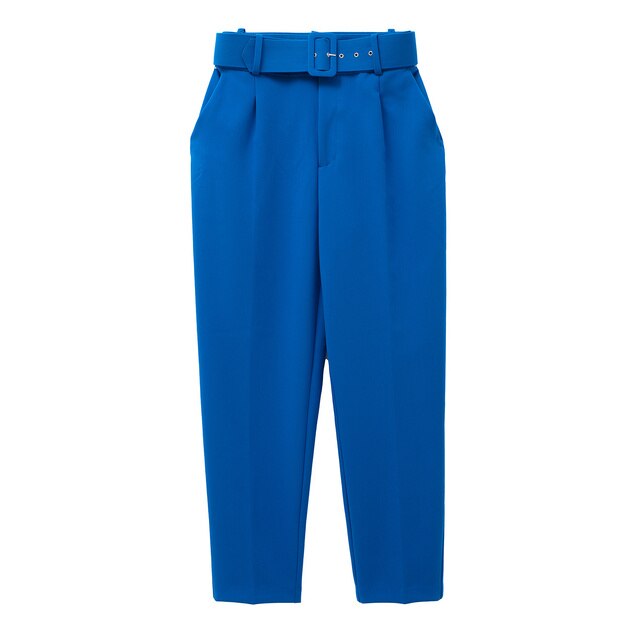 Lelinela | Pantalon taille haute avec ceinture pour femmes