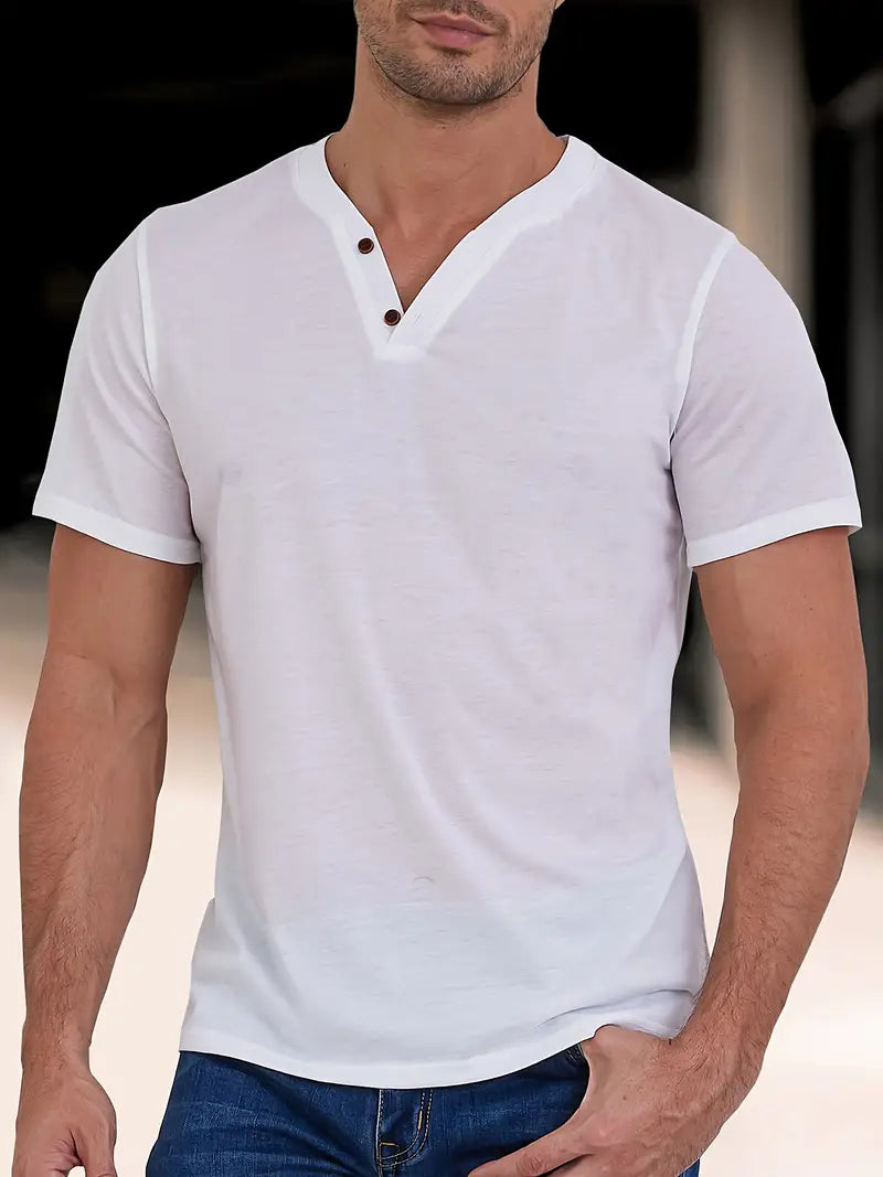 Soinar | T-Shirt Henley Élégant pour Hommes