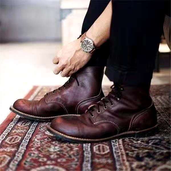 Maoran | Bottes rétro lacées élégantes homme