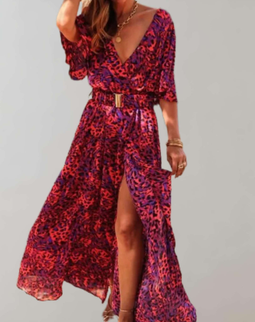 Noelleala | Robe fluide imprimée décontractée pour femmes