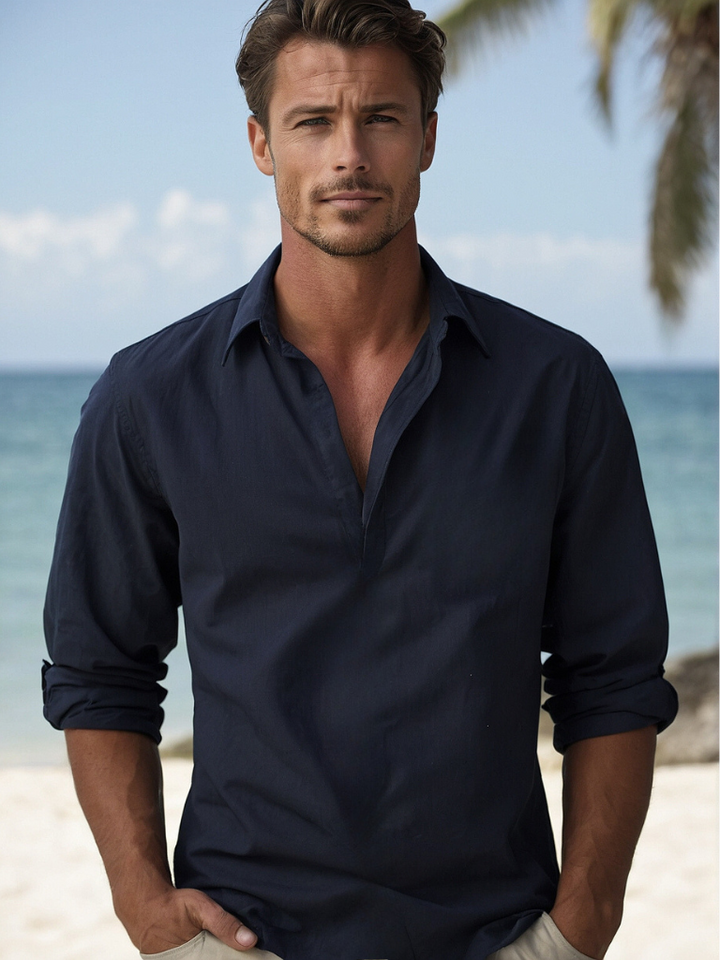 Veonnan | Chemise en lin respirante pour hommes
