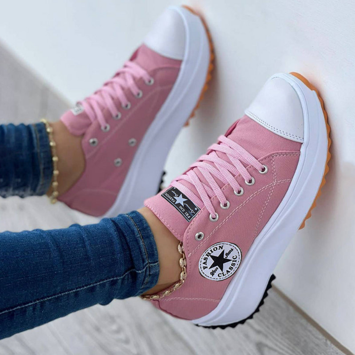 Baskets modernes Neelleana rose clair pour femmes, sneakers féminines et tendance