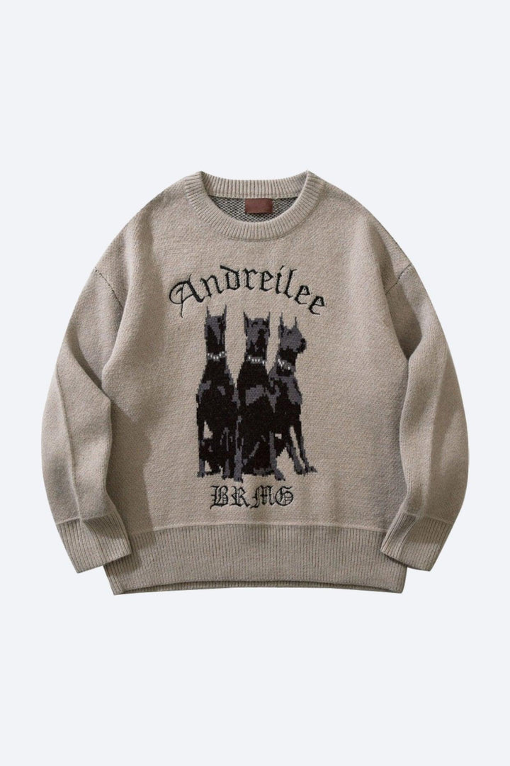 Riinal | Pull imprimé chien pour homme