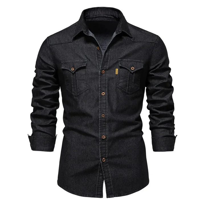 Saenal | Chemise élégante en denim pour homme
