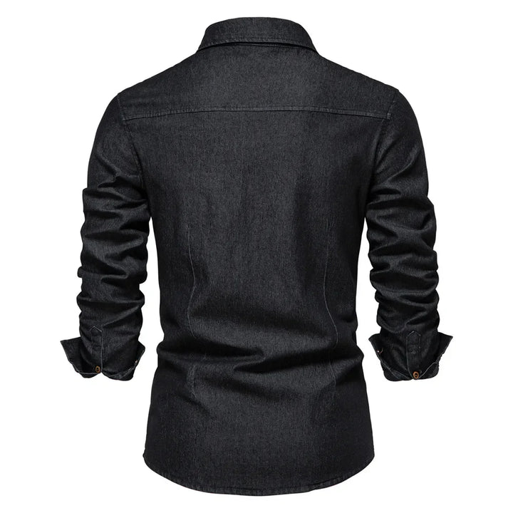Saenal | Chemise élégante en denim pour homme