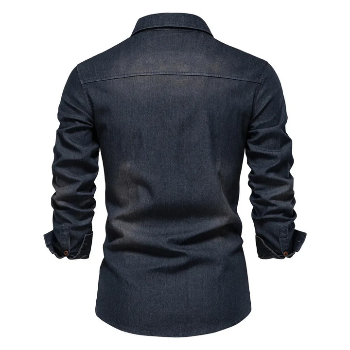 Saenal | Chemise élégante en denim pour homme