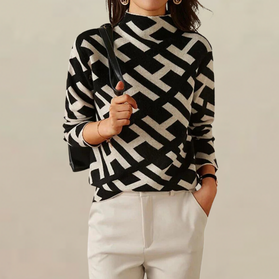 Lalinela | Pull Monogramme Jacquard Fantaisie pour Femmes