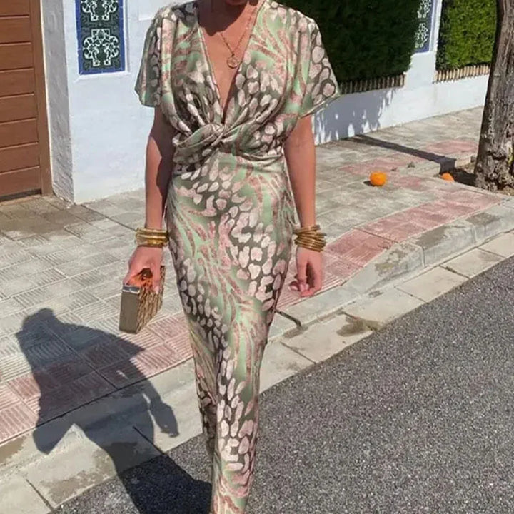 Varia | Robe de soirée élégante imprimée pour femmes