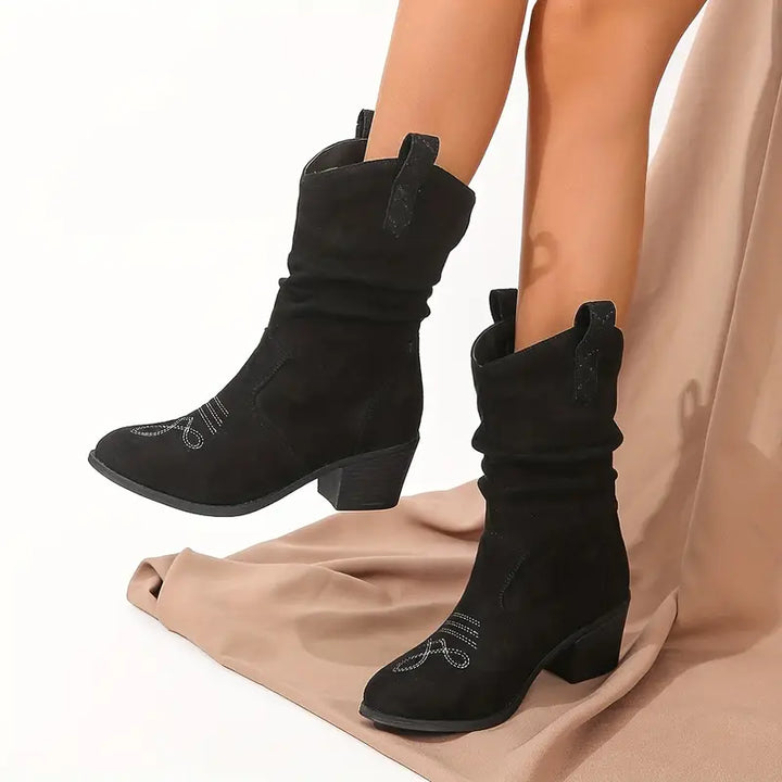 Leorana | Bottes cowboy rétro slouchy pour femmes