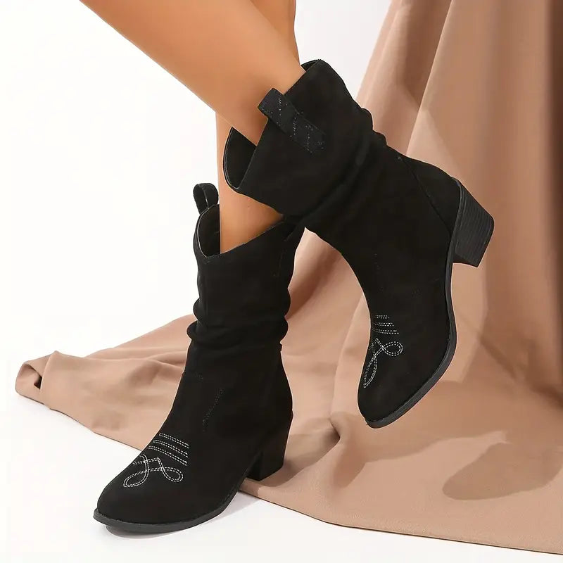 Leorana | Bottes cowboy rétro slouchy pour femmes
