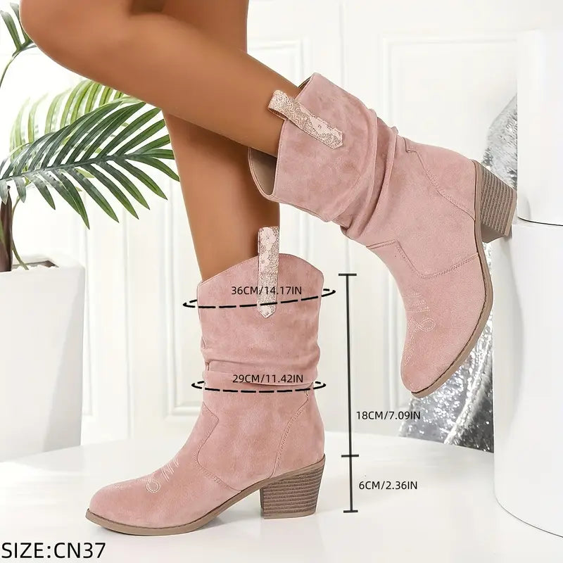 Leorana | Bottes cowboy rétro slouchy pour femmes