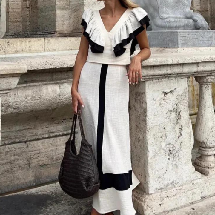 Reinaxa | Robe Longue Slim-fit Taille Haute pour Femmes