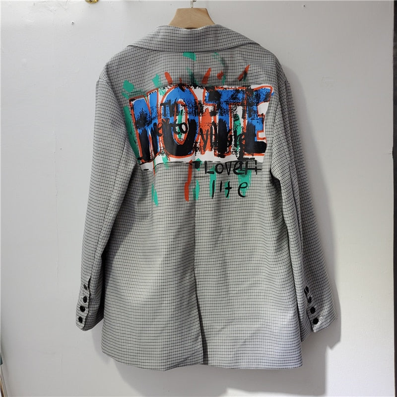 Muenama | Blazer surdimensionné avec texte