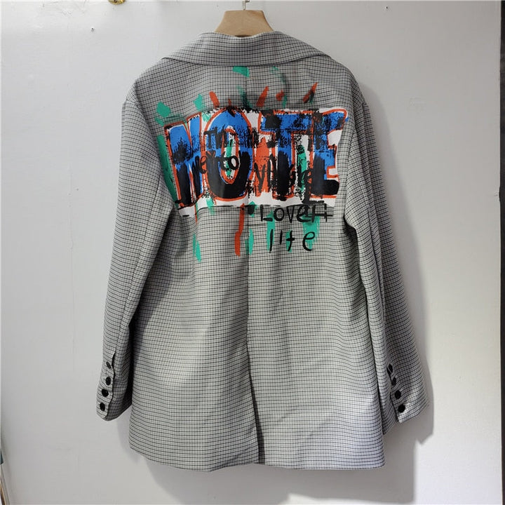 Muenama | Blazer surdimensionné avec texte