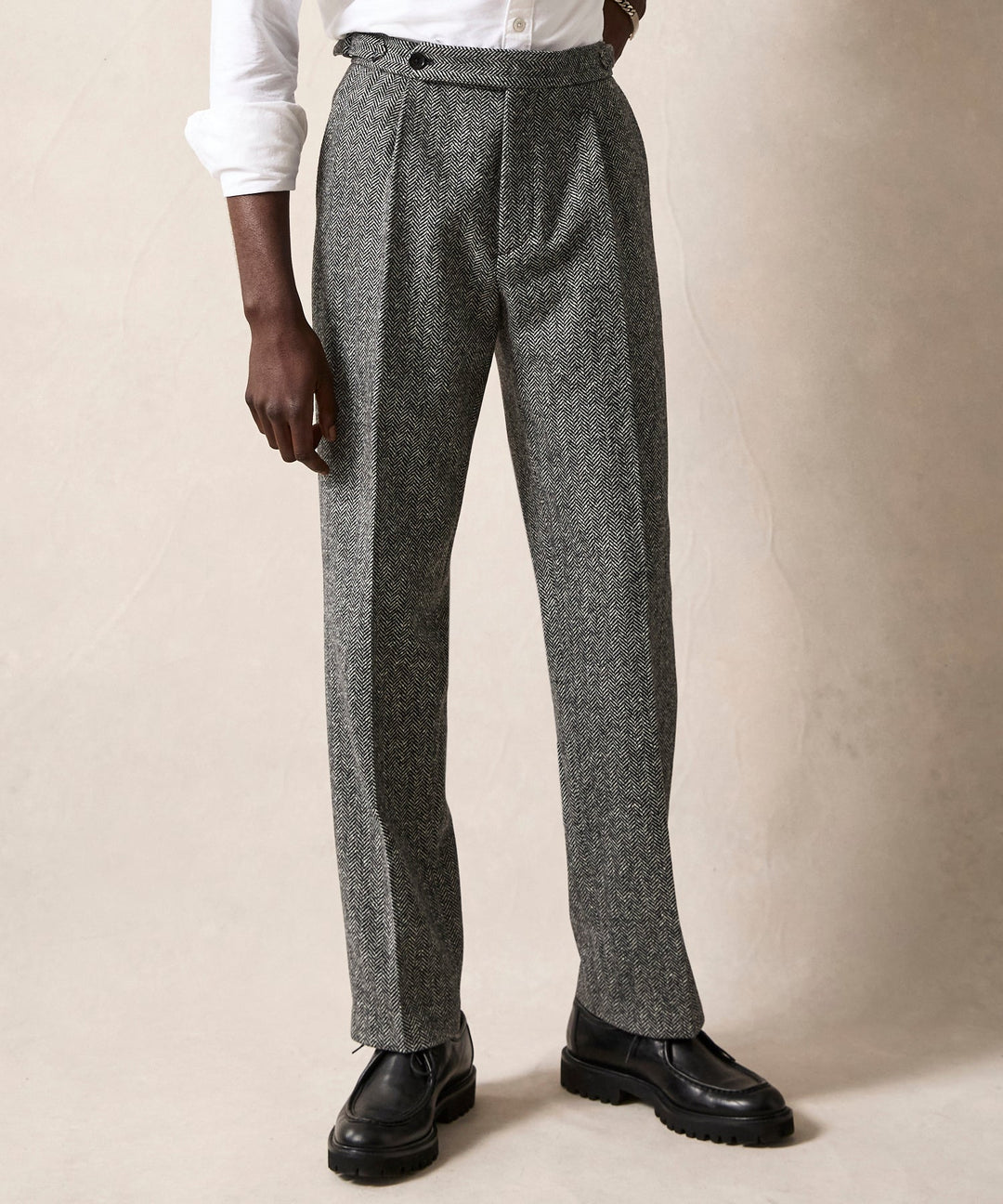 Seettax | Pantalon en laine Donegal gris pour homme