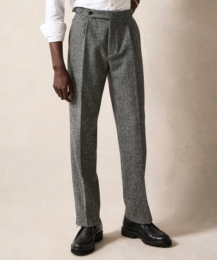Seettax | Pantalon en laine Donegal gris pour homme