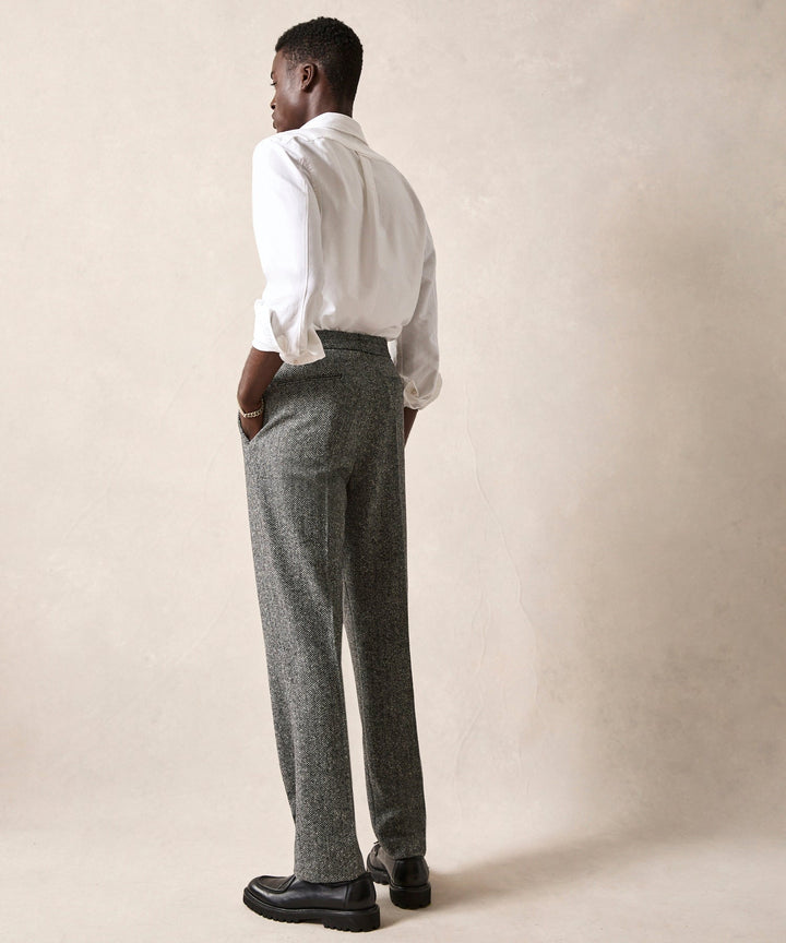Seettax | Pantalon en laine Donegal gris pour homme