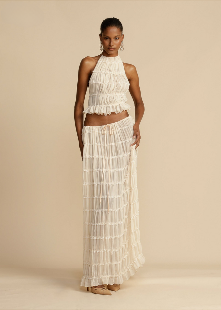 Eettasa | Robe Plissée Dos Nu pour Femmes