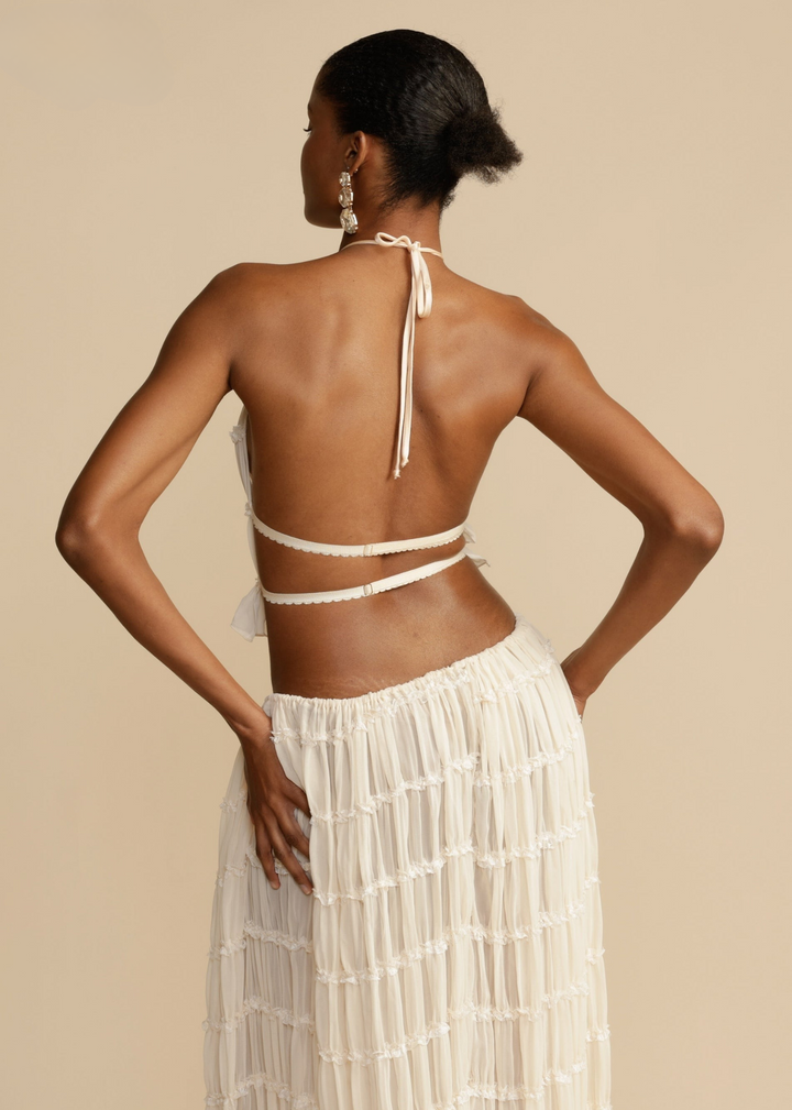 Eettasa | Robe Plissée Dos Nu pour Femmes