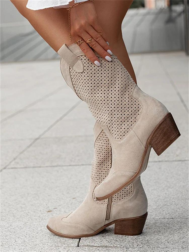 Riellena | Bottes de cowboy respirantes pour femmes