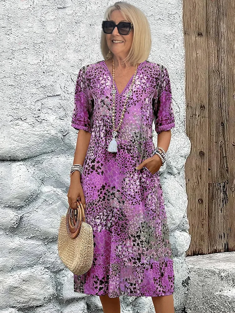Ainama Boheme Midi Robe d’été – Marcia