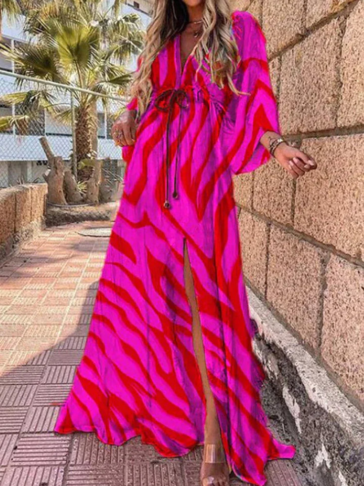 Oina | Robe élégante imprimée pour la plage