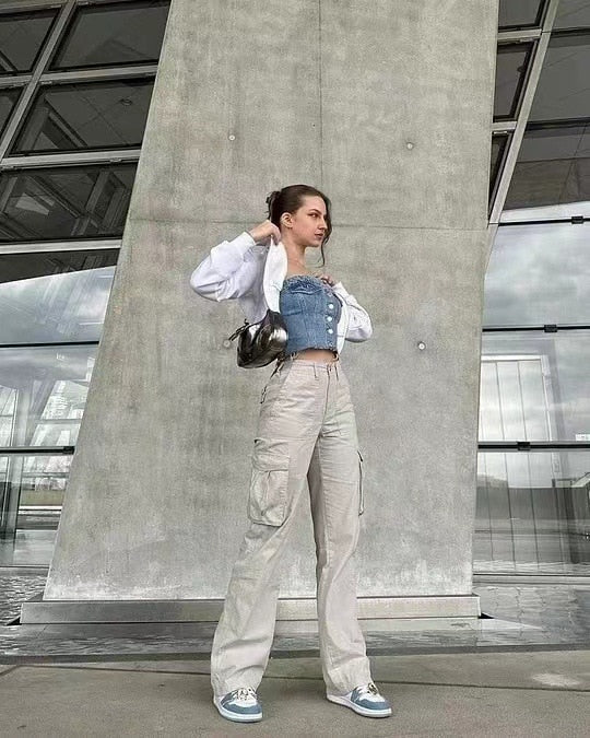 Lalinena | Pantalon cargo chic pour femmes