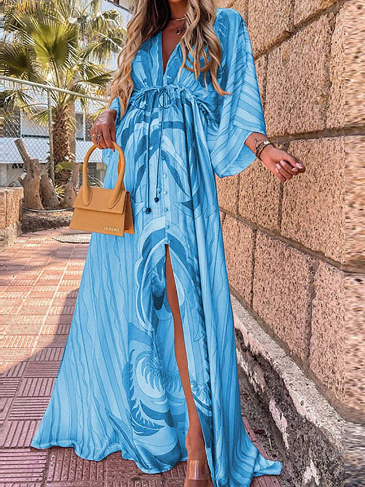 Oina | Robe élégante imprimée pour la plage