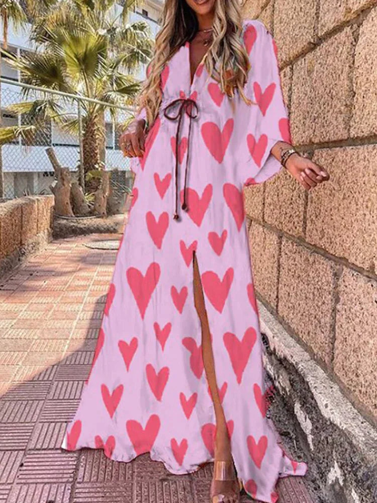 Oina | Robe élégante imprimée pour la plage